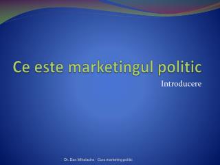 Ce este marketingul politic