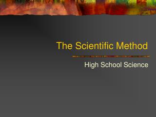 The Scientific Method