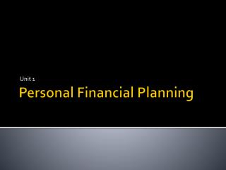 Personal Financial Planning