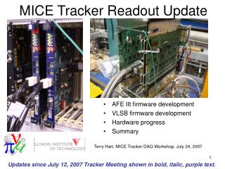 MICE Tracker Readout Update