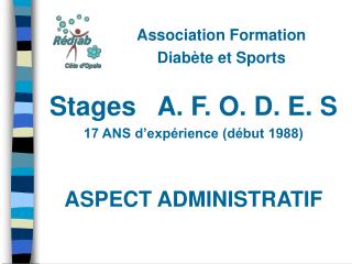 Association Formation Diabète et Sports