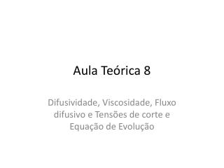 Aula Teórica 8