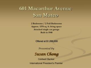 601 Macarthur Avenue San Mateo