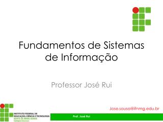 Fundamentos de Sistemas de Informação