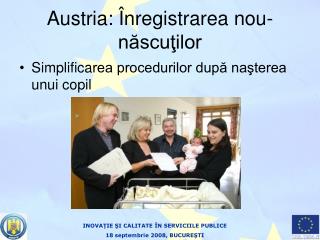 Austria: Înregistrarea nou-născuţilor