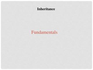 Inheritance