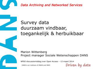 Data Archiving and Networked Services