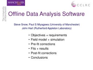 Offline Data Analysis Software