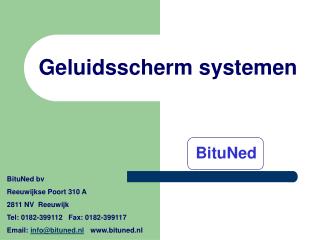 Geluidsscherm systemen