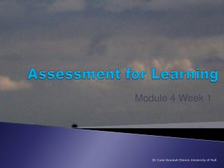 Assessment for Learning