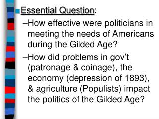Essential Question :