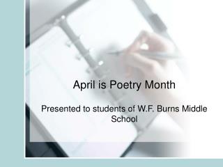 April is Poetry Month