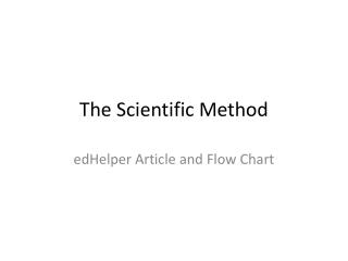 The Scientific Method