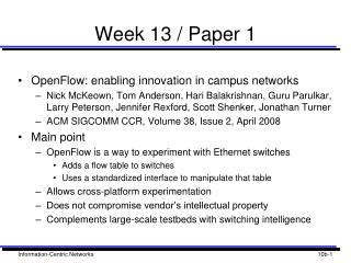 Week 13 / Paper 1