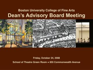 Boston University College of Fine Arts Dean’s Advisory Board Meeting
