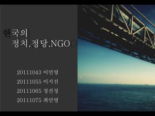 한 국의 정치 , 정당 ,NGO