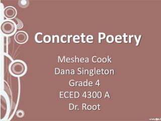 Concrete Poetry