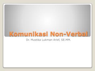 Komunikasi Non-Verbal