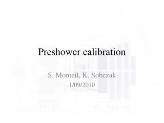 Preshower calibration