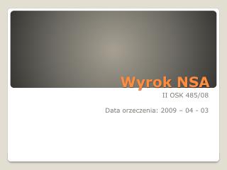 Wyrok NSA