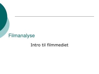 Filmanalyse