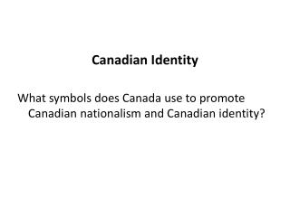 Canadian Identity