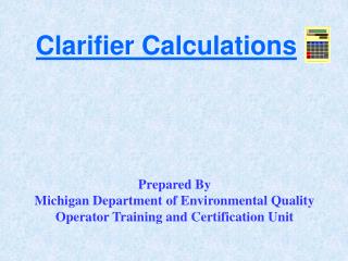 Clarifier Calculations