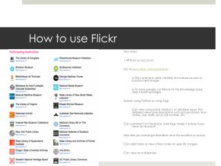 How to use Flickr
