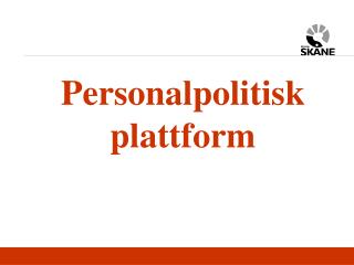 Personalpolitisk plattform