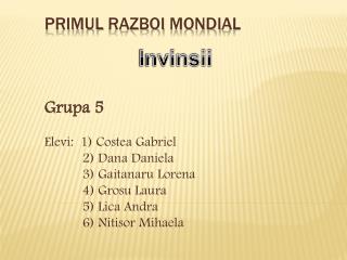 Primul Razboi Mondi al