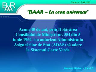 Mariana G â rban - B.A.A.R.