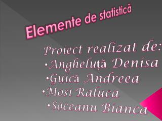 Elemente de statistică