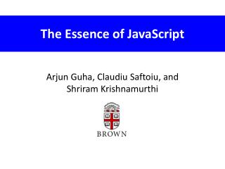 The Essence of JavaScript