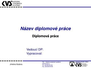 Název diplomové práce