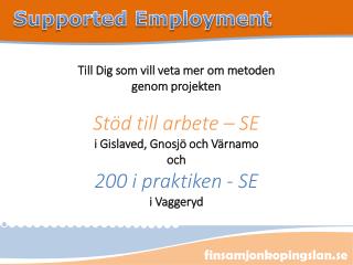 Supported Employment