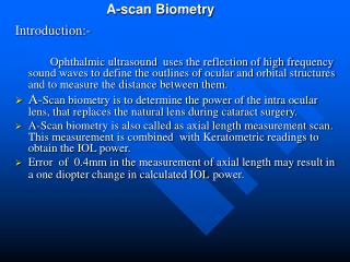 A-scan Biometry