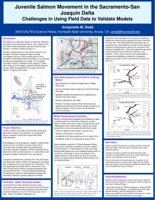 Juvenile Salmon Movement in the Sacramento-San Joaquin Delta