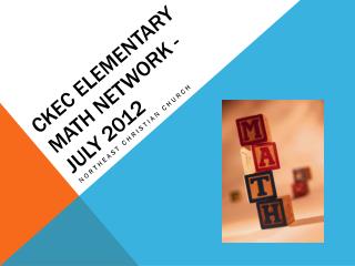 CKEC elementary Math Network - July 2012