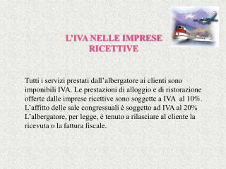 L’IVA NELLE IMPRESE RICETTIVE