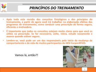 PRINCÍPIOS DO TREINAMENTO