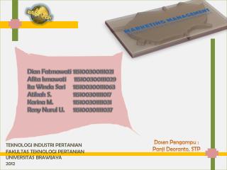MARKETING MANAGEMENT