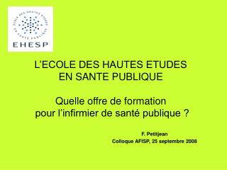 F. Petitjean Colloque AFISP, 25 septembre 2008