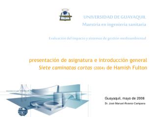 presentación de asignatura e introducción general Siete caminatas cortas (2004) de Hamish Fulton