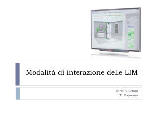 Modalità di interazione delle LIM