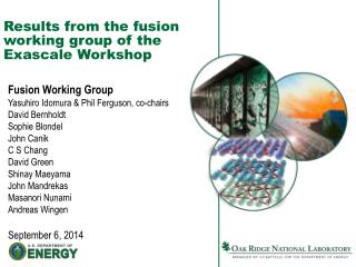 Results from the fusion working group of the Exascale Workshop