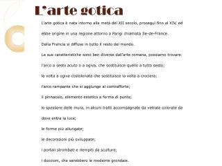 L’arte gotica