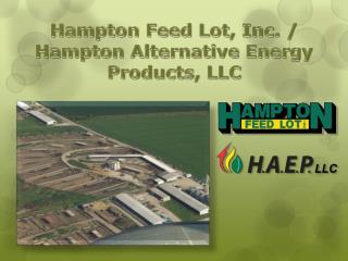 Hampton Feed Lot, Inc. / Hampton Alternative Energy Products , LLC