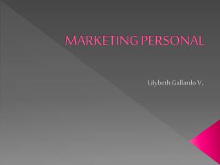 MARKETING PERSONAL