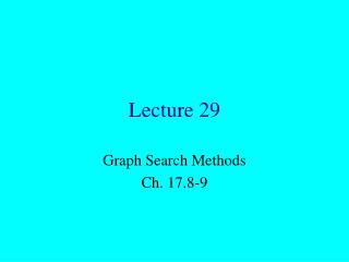 Lecture 29