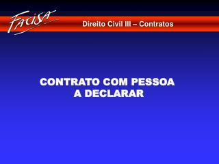 Direito Civil III – Contratos